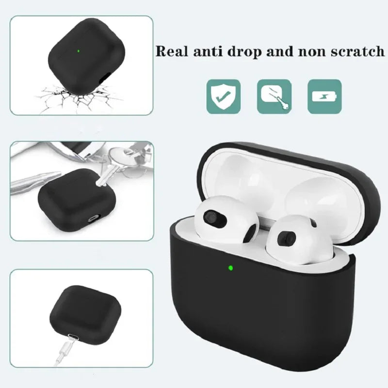 Liquid Silicone Soft Earphone Case for AirPods Pro 3 2 2025 Generation Air Pods 4 1 Pro3 Pro2 3rd 2nd Gen Headphone Cover Sleeve