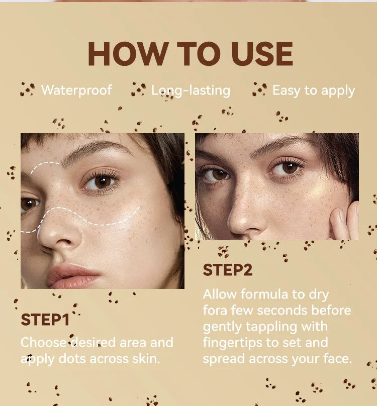 Waterproof Freckle Pen Natural Lifelike Fake Freckles Pen for Lasting Look Dot Spot Pen Makeup for Women Makep Light/Dark Brown Beauty World Shop