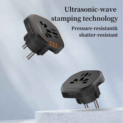 LDNIO Korea EU Plug Adapter 2500W Travel Adapter Converter High Quality Universal Socket AU US UK CN To EU KR 4.8 mm Wall Socket Beauty World Shop