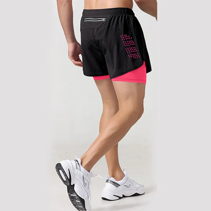 New Men Running Shorts Gym Sports Shorts 2 In 1 Quick Dry Workout Training Gym Fitness Jogging Short Pants Summer Men Shorts Beauty World Shop
