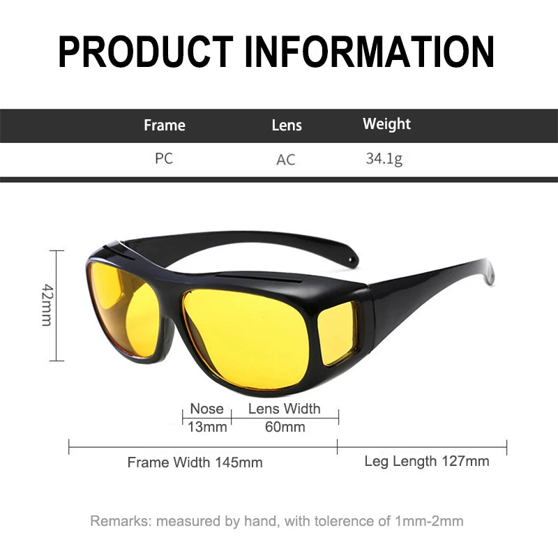 Drivers Goggles Interior Accessory Protective Gears Sunglasses Night Vision Glasses Anti Glare Car Driving Glasses 2024 NEW Beauty World Shop