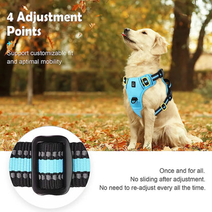No Pull Dog Harness, Adjustable Soft Padded Pet Vest with Easy Control Handle Beauty World Shop
