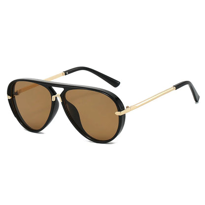Trendy Oversized Pilot Sunglasses Women Men Vintage Retro Classic Designer Sun Glasses UV400 Protection Fashion Ladies Shades Beauty World Shop
