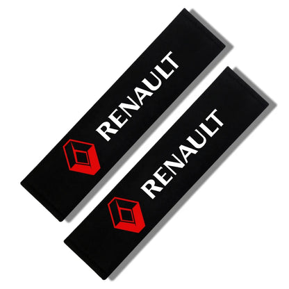 2PCS Carbon fiber Cotton Car Safety Belt Shoulder Cover seat belt pad for Renault koleos duster megane 2 logan clio Car Styling Beauty World Shop