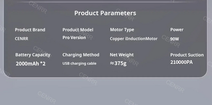 CENRR Car Vacuum Cleaner High Suction 210000PA Wireless Vacuum Cleaner Cordless Vacuum Cleaner High Pressure Cleaning Machine Beauty World Shop