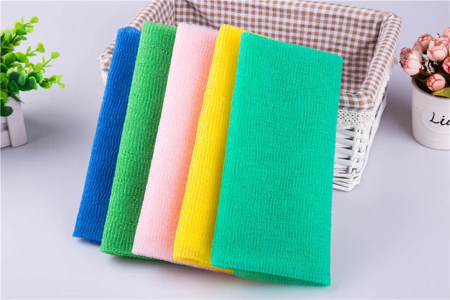 1Pcs Japanese Body Wash Towel Beauty Skin Exfoliating Cloth Washcloth Nylon Bath Towel Skin Polishing Towel Body Back Scrubber Beauty World Shop