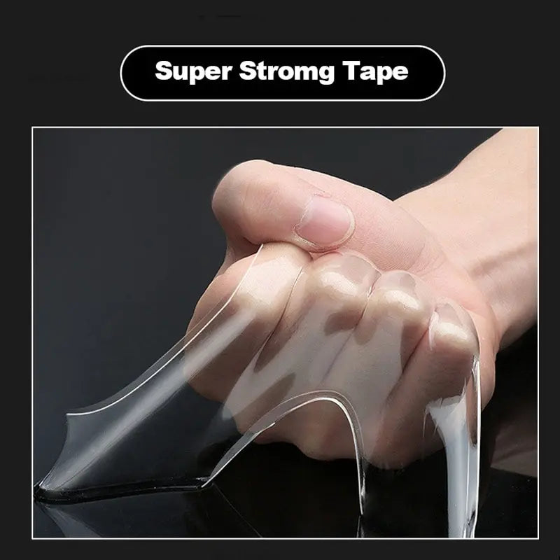 Nano Tape Super Strong Double-Sided Adhesive Tape Transparent Reusable Waterproof Tapes Heat Resistance Bathroom Home Decoration Beauty World Shop