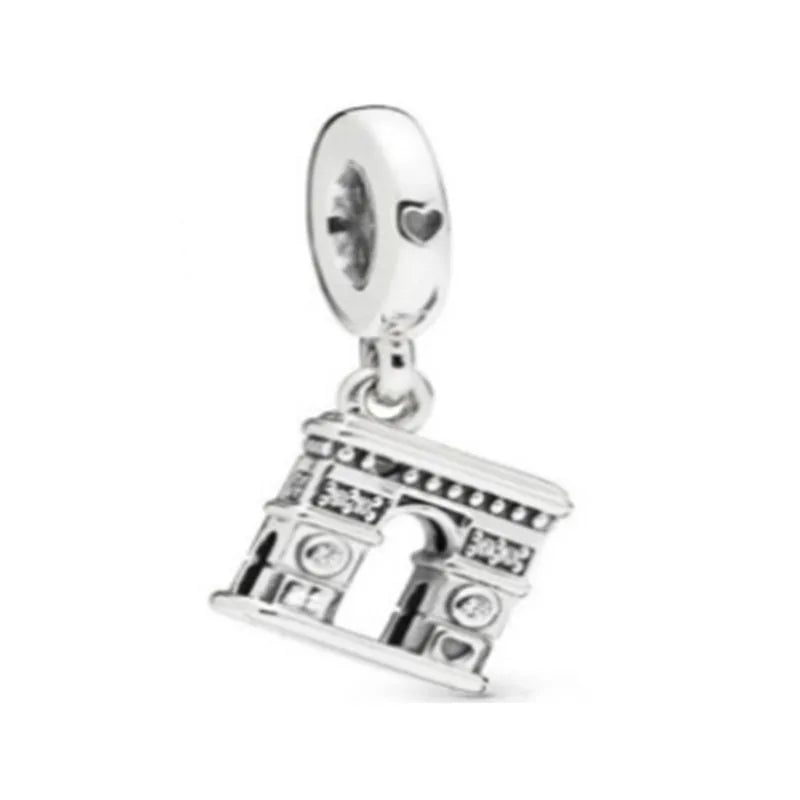 2025 New S925 Silver Spring Ball Bear Cross Pendant Suitable for Original Bracelets DIY Accessories Women's Charm Jewelry Gifts Beauty World Shop