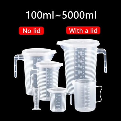 100-5000ml Thickened Plastic Measuring Cup with Scale Food Grade Measuring Cup Experimental Measuring Cup Beaker Plastic Cup Beauty World Shop