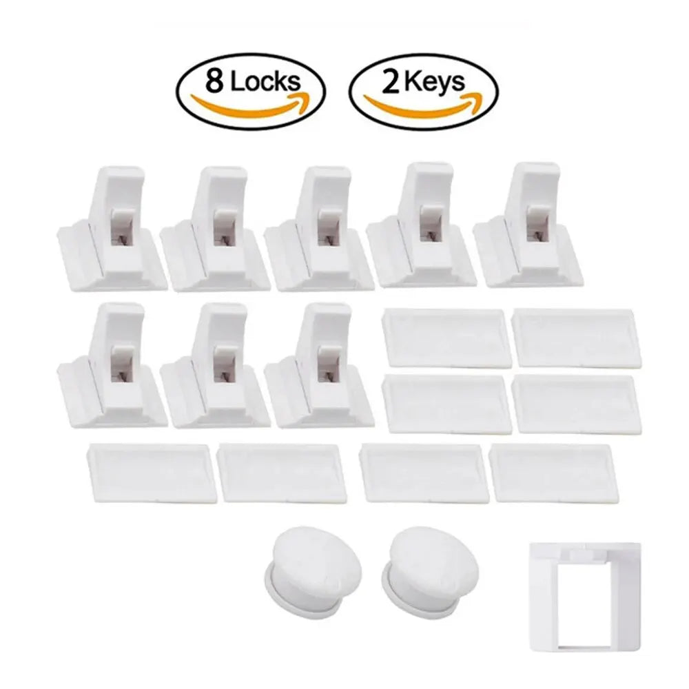 Baby Safety Lock Invisible Lock Kids Security Drawer Latch Cabinet Door Magnetic Child Safety Lock Limiter Children Protection Beauty World Shop