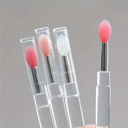 1/3/5PCS Portable Silicone Lip Brush With Cover Soft Multifunctional Lip Balm Applicator Lipstick Lipgloss Makeup Brushes Beauty World Shop