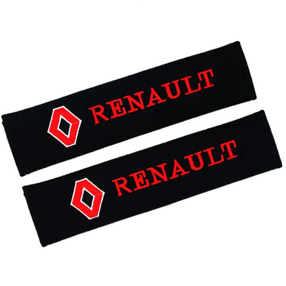 2PCS Carbon fiber Cotton Car Safety Belt Shoulder Cover seat belt pad for Renault koleos duster megane 2 logan clio Car Styling Beauty World Shop