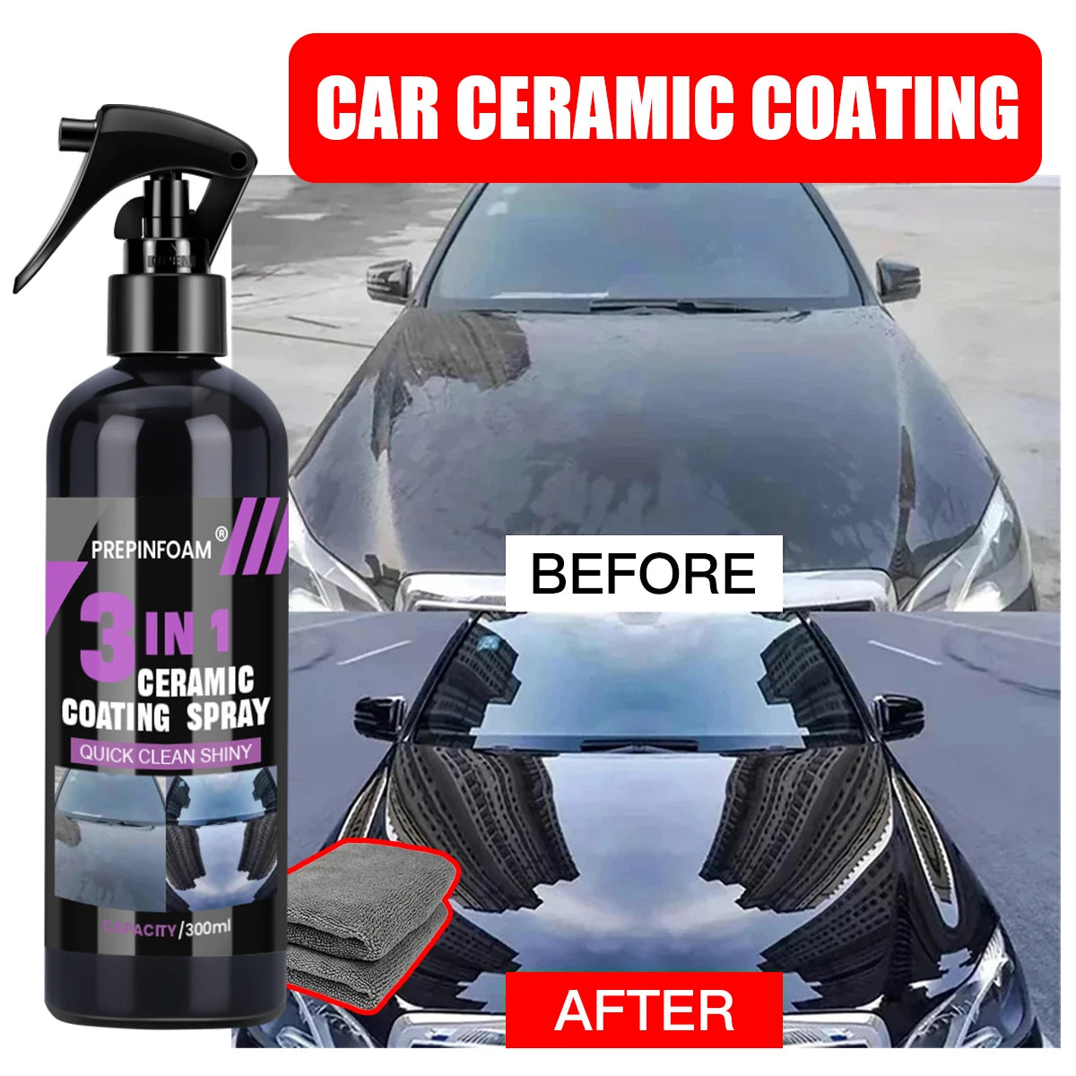 3 in 1 Car Ceramic Nano Coating Liquid Coatin Nano Crystal Hydrophobic Layer Polishing Paint Coating Agent Polish Nanos Coatings Beauty World Shop