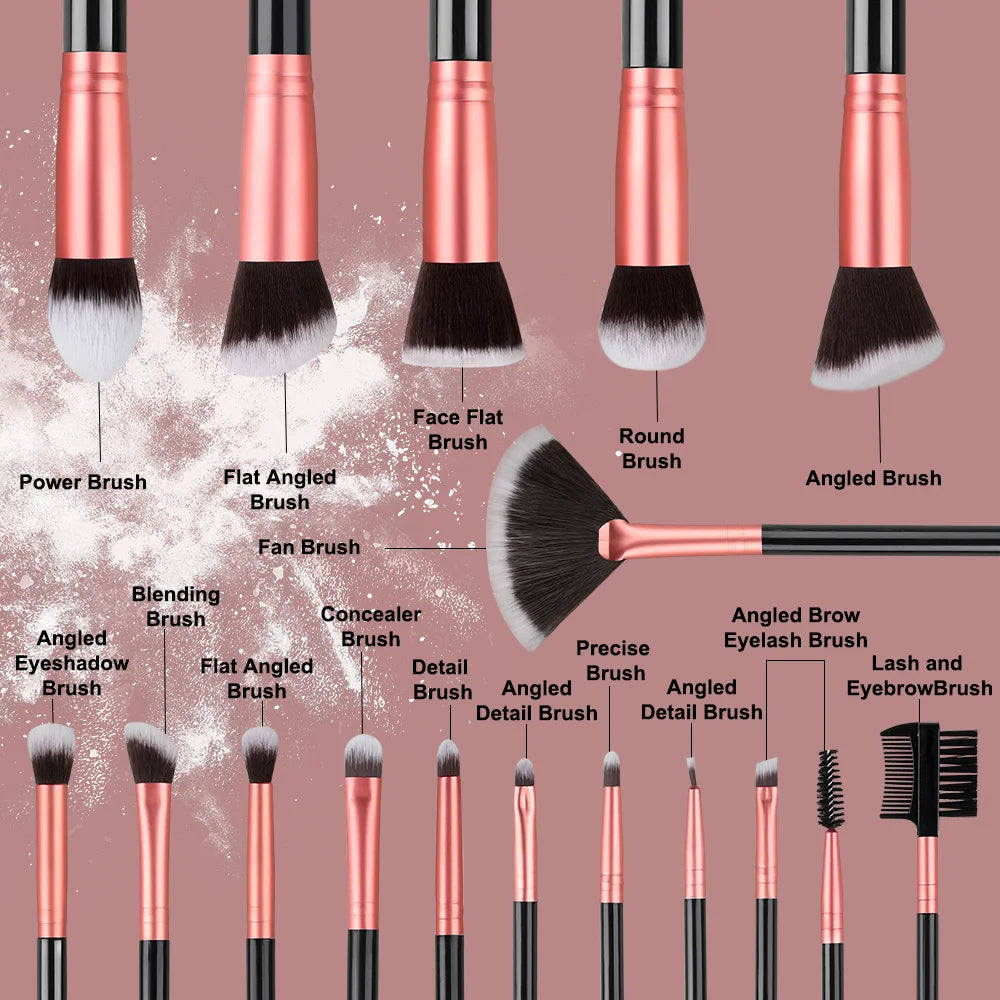 Professional 14/16PCS Makeup Brushes Set Soft Fluffy Eye Shadow Foundation Blush Powder Concealers Female Cosmetics Beauty Tools Beauty World Shop