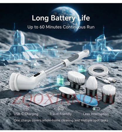 Cordless Multipurpose Cleaning Brush Household Electric Spin Scrubber Kitchen Gadget Hair Brush Bathroom Toilet Mop for Home Cle Beauty World Shop