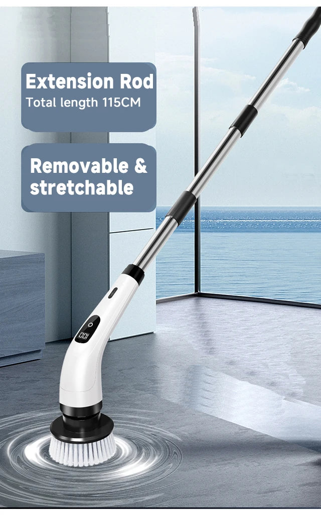 Household Multipurpose Electric Cleaning Brush Cordless Spin Scrubber Kitchen Gadgets Hair Brushes Bathroom Broom Toilet Mops