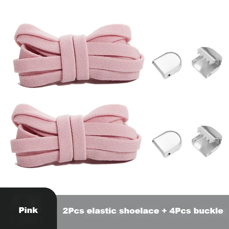 No tie Shoelaces for Shoes 8MM Flat Elastic laces Sneakers Kids Adult Quick Shoelace without ties Shoe Accessories Beauty World Shop
