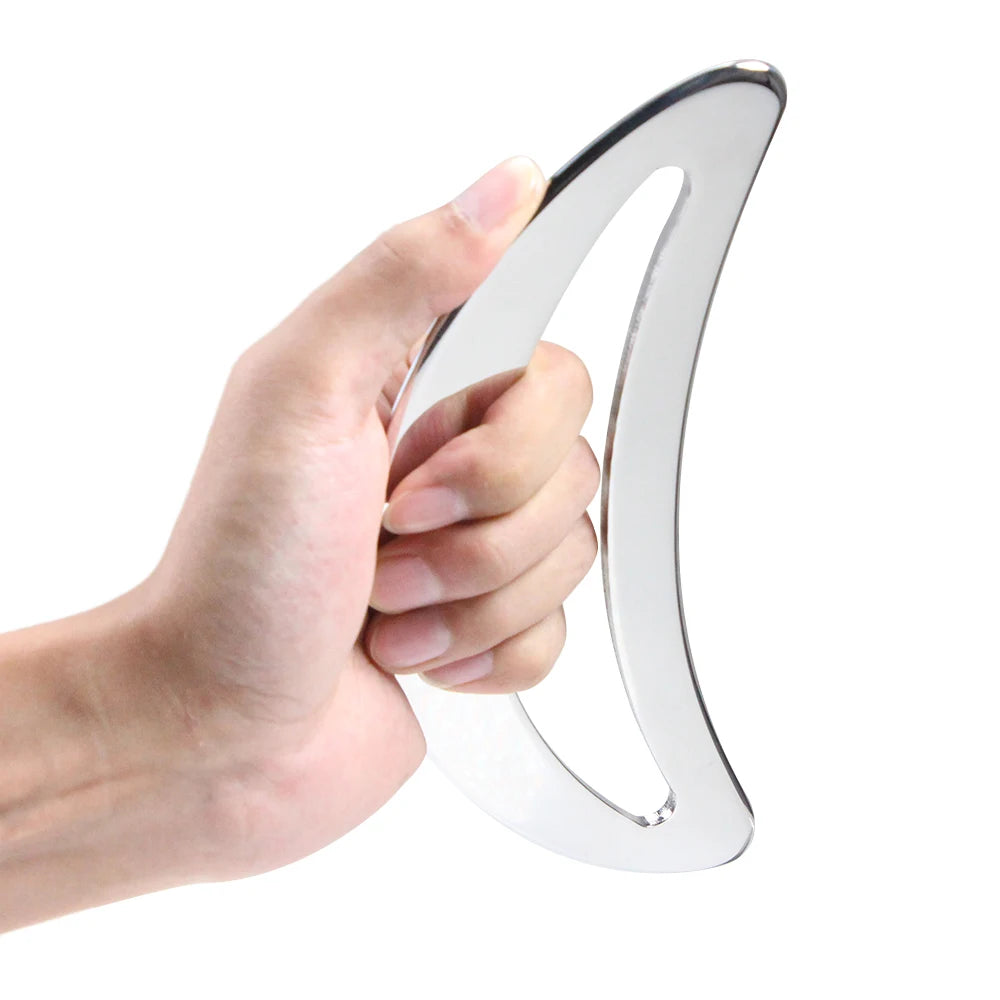 Stainless Steel Gua Sha Tool Muscle Scraper For Relieve Foot, Calf, Neck Pain, Relieves Plantar Fasciitis & Achilles Tendinitis Beauty World Shop