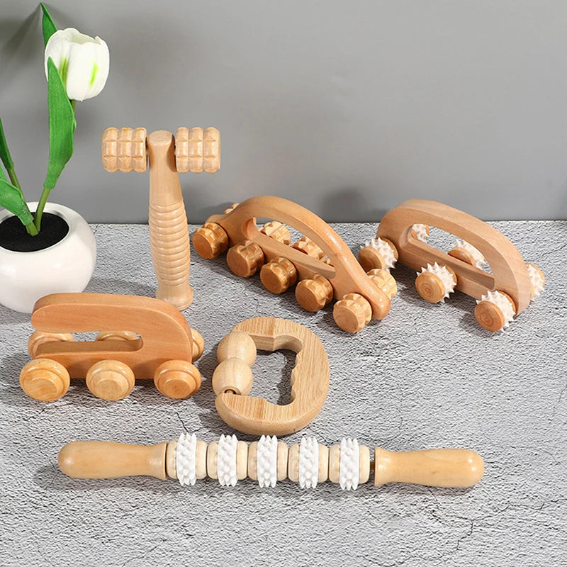 Wooden Massage Roller Portable Massage Tools For Face Neck Muscle Relax Head Foot Massager Stick Body Relaxation Beauty Health Beauty World Shop
