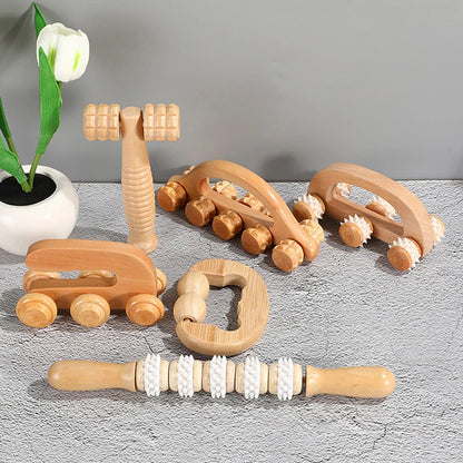 Wooden Massage Roller Portable Massage Tools For Face Neck Muscle Relax Head Foot Massager Stick Body Relaxation Beauty Health Beauty World Shop