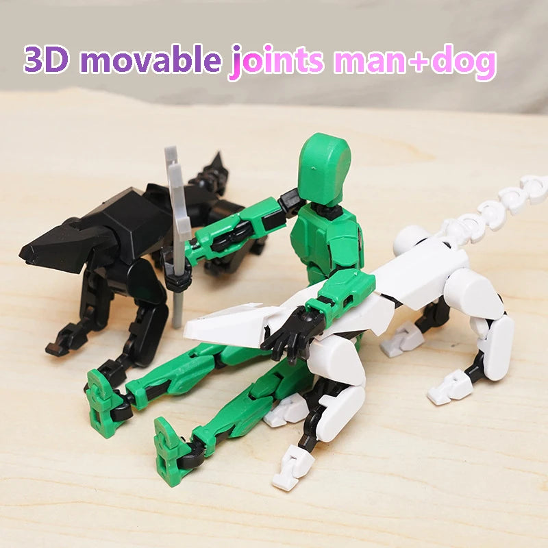 3D Multi-Jointed Movable Shapeshift Robot Joint Dog Creative Printed Mannequin Dummy Action Model Doll Toys for Children's Gifts Beauty World Shop