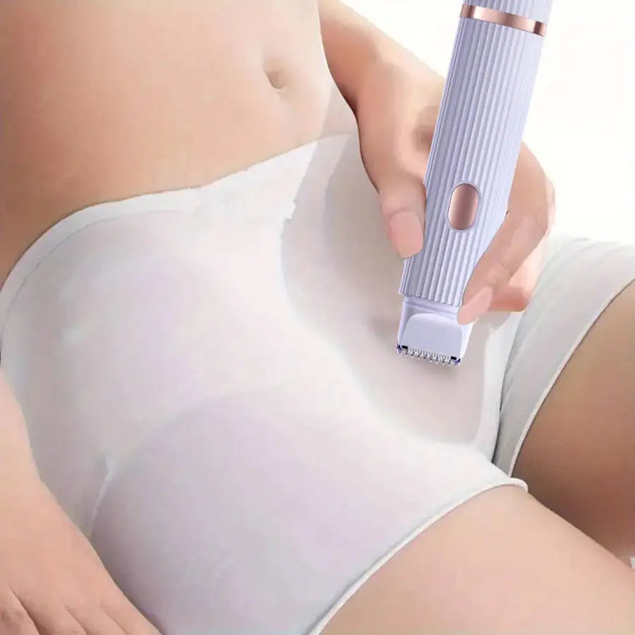Electric Shaver, Portable Hair Removal Device, Rechargeable Electric Shaver, Painless 2-in-1 Dual Head Shaver Beauty World Shop