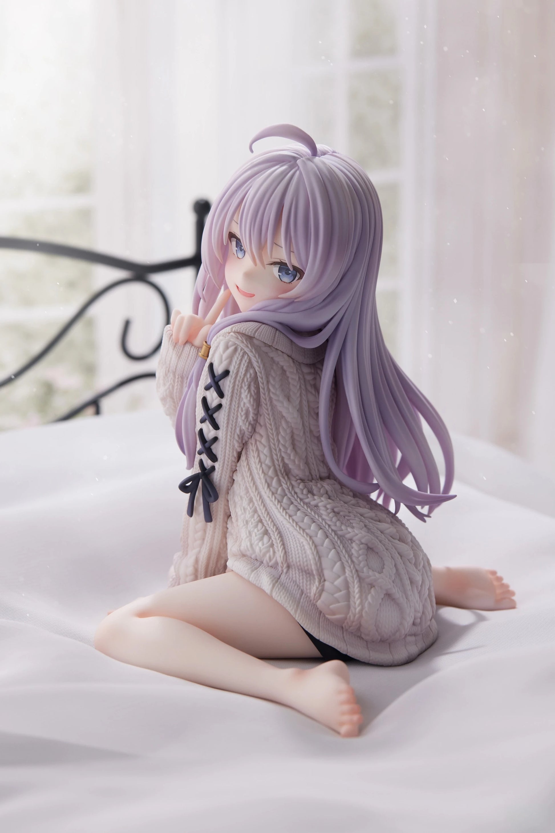 15cm The Journey of Elaina Anime Figure Knit Dress Witch Elaina Action Figure PVC Collection Model Doll Toys for Christmas Gifts Beauty World Shop