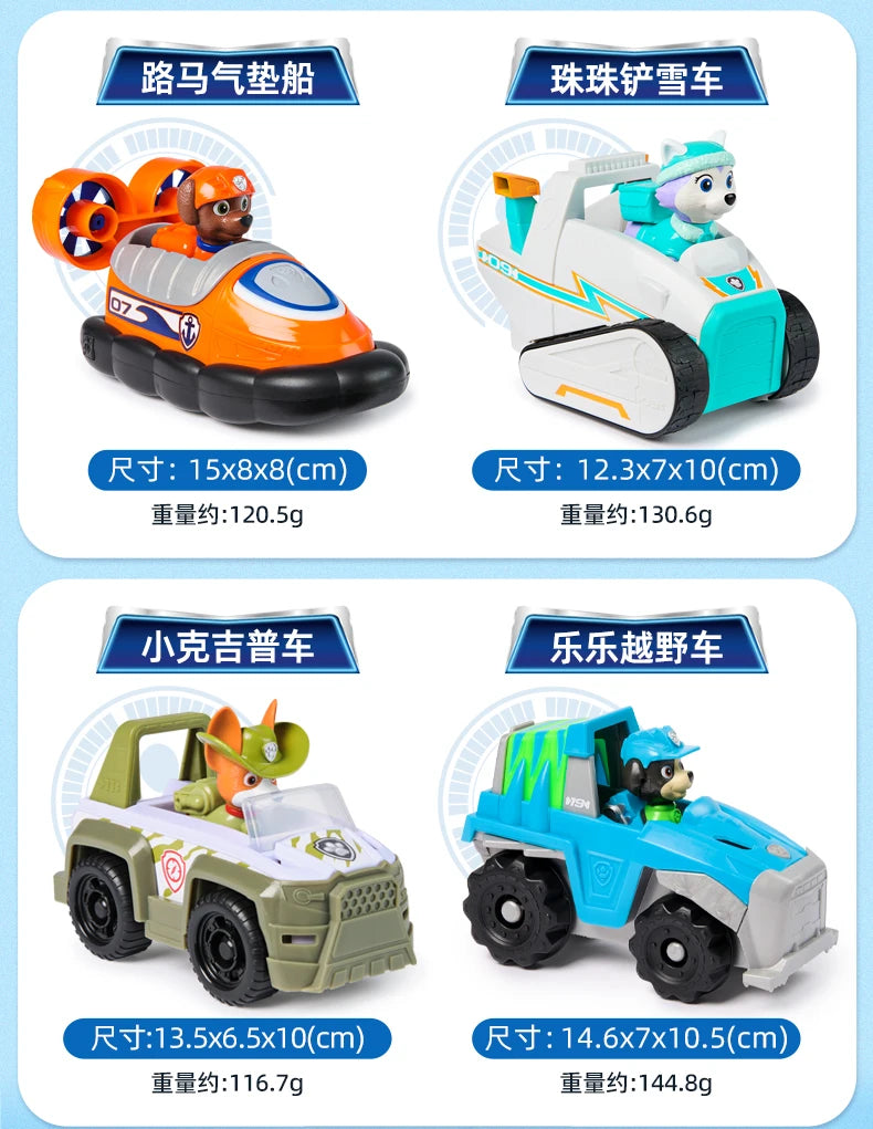 New Original PAW PATROL Vehicle Car Ryder Tracker Everest Chase Rex Skye Rocky Marshall Zuma Action Figure Toy Kid Birthday Gift Beauty World Shop
