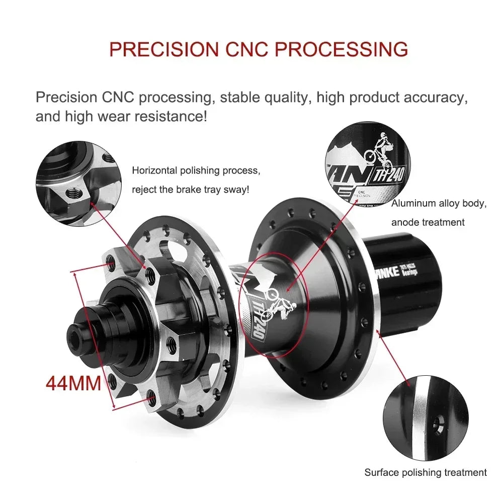 TANKE 120 Click Hub Bearing MTB Hub Front Rear 32 36 Holes Disc Brake Bicycle Hubs 7 8 9 10 11 12 Speed Quick Release 6 Pawl Hub Beauty World Shop