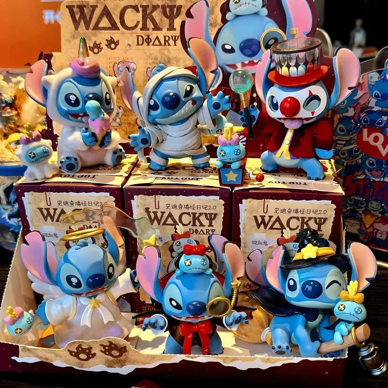 Stitch Weird Diary Series Anime Figures Creative Cute Doll Statue Model Mystery blind box Toys Children Birthday Gifts Beauty World Shop