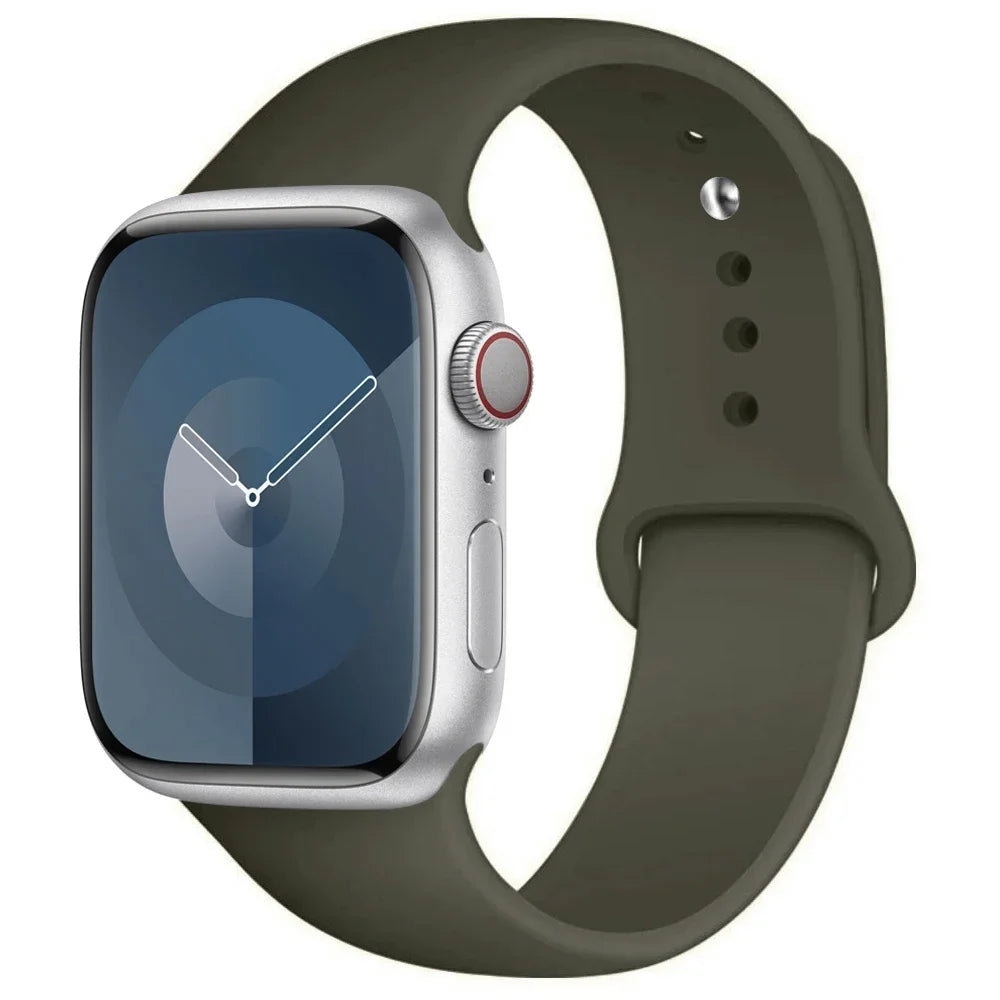 Silicone Band For Apple Watch strap 44mm 45mm 40mm 41mm 42-38mm 45 mm sport bracelet iwatch series 8 7 6 5 4 3 SE 9 Ultra 2 49mm Beauty World Shop