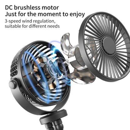 New 5200 mah multi-functional stroller Mini fan Portable USB charging small fan Mobile phone seat outdoor handheld Octopus fan