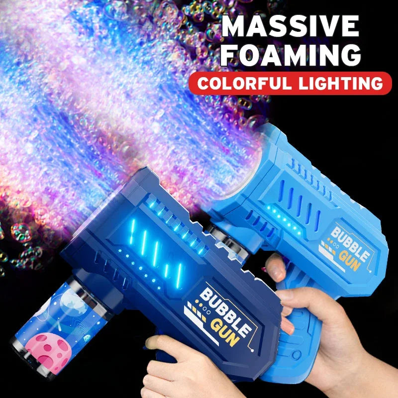 Fully Automatic Bubble Gun Rocket Bubbles Machine Automatic Blower with Bubble Liquid Toy for Kids Beach Outdoor Bubble Gifts Beauty World Shop