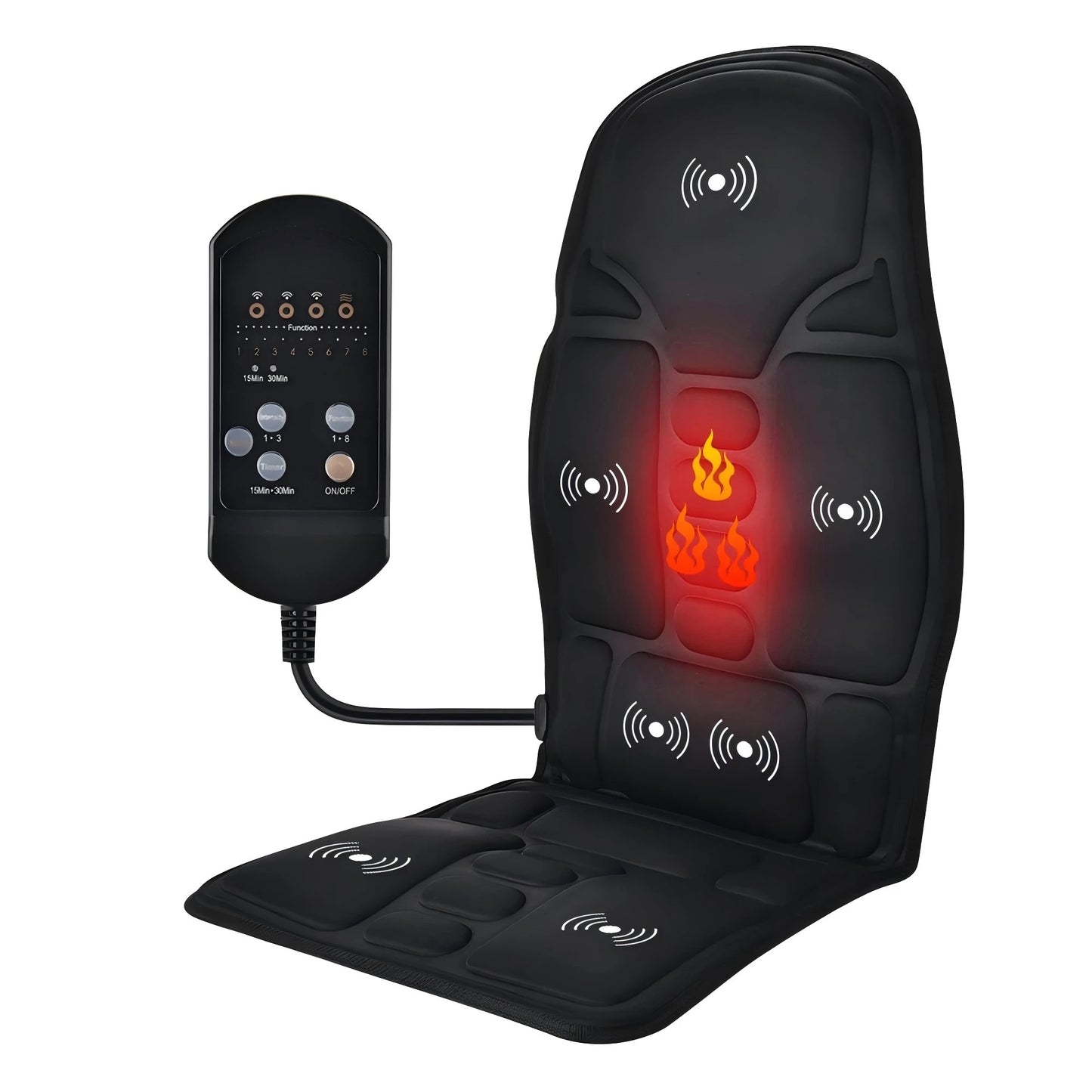 Portable Full Body Massage Chair Cushion, Neck Back Waist Hips Massage Pad Soft Relax for Home Office Car Use Beauty World Shop