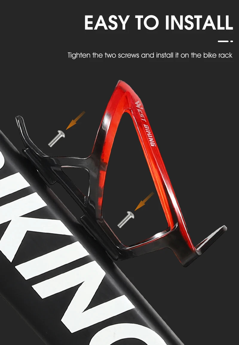 WEST BIKING Bicycle Water Bottle Cage Colorful Gradient Cycling Bottle Holder Ultralight MTB Road Bike Water Bottle Bracket Beauty World Shop