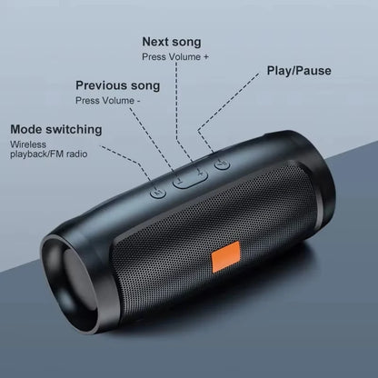 2025NEW ViVO Portable Bluetooth Speaker Wireless High Fidelity Surround Sound Box Outdoor Waterproof Camping Party Loudspeaker