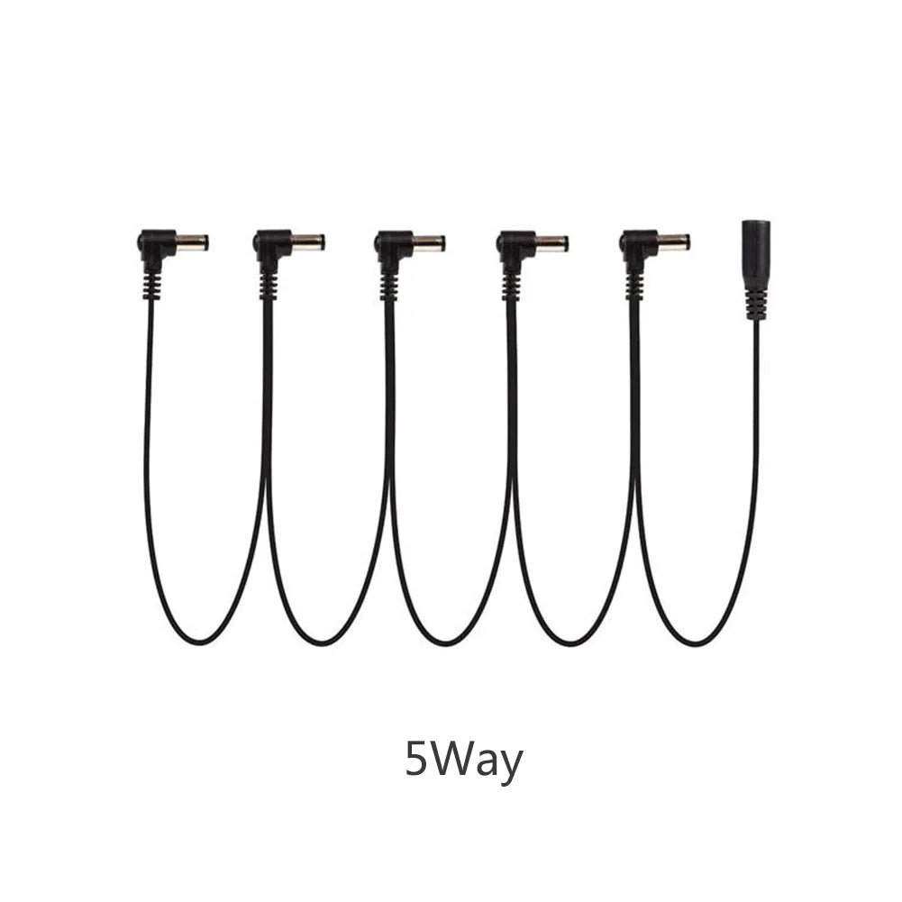 Daisy Chain Cable 1 to 2 3 5 6 8 10 Ways Guitar Effect Pedal Accessory 9V DC Adapter Plug Power Cord Beauty World Shop