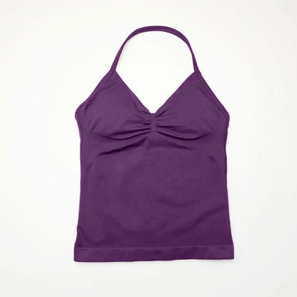 NCLAGEN Impact Longline Strappy Top Sports Yoga Vest Women's Fitness Tank Top Gym Beautiful Open Back Bra Running Workout Halter Beauty World Shop