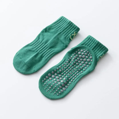 Simple Non-slip Breathable Yoga Socks Women Pilates Socks  Indoor Dance Fitness Gymnastics Professional Training Sports Socks Beauty World Shop