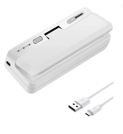 Mini Plastic Bag Sealer Heat Bag Sealing Machine Food Packaging Plastic Bags Sealer Clip Bag Handheld Rechargeable Heat Sealer Beauty World Shop