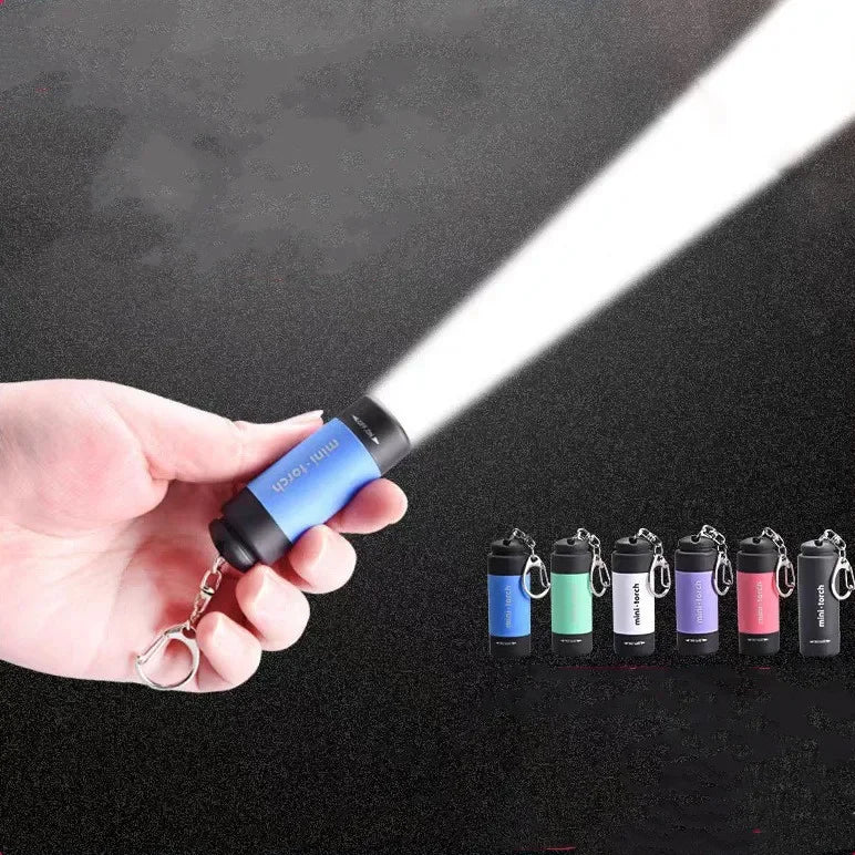 Led micro pocket flashlight portable USB rechargeable keychain flashlight waterproof home Outdoor Hiking Camping flashlight Beauty World Shop