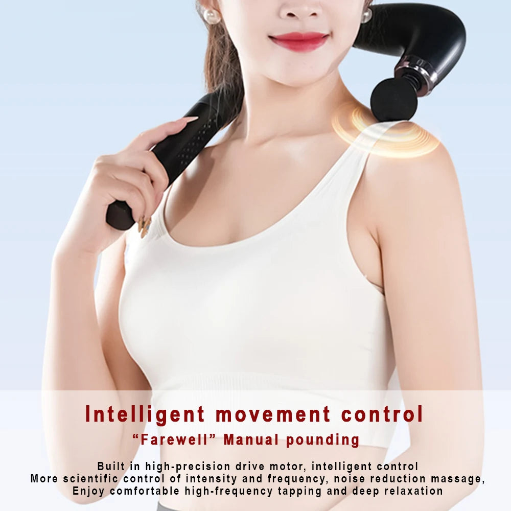 2025 New Smart Fascia Gun Electric Massager Massage Hammer Electric Fascia Gun Home Handheld Hammer Back Artifact Christmas Gift Beauty World Shop