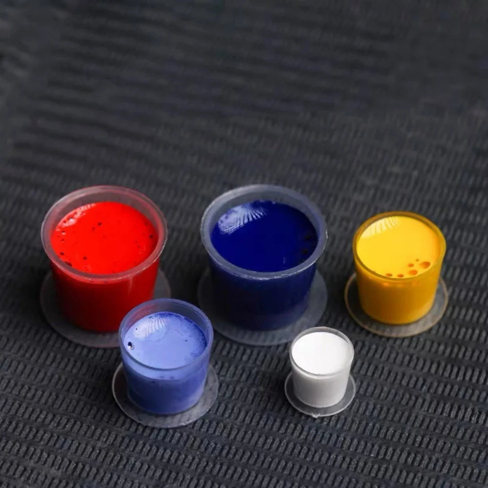 ROKYO 1000PCS Disposable Steady Tattoo Ink Cups Plastic Pigment Clear Holder Container Caps Permanent Makeup Microblading Supply Beauty Trend Shop
