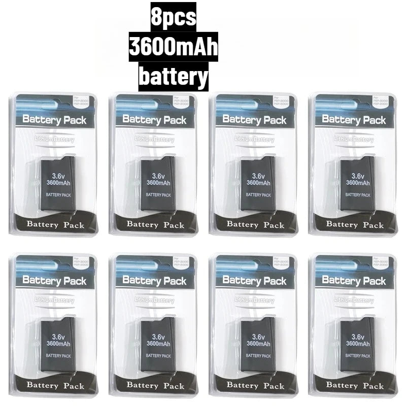 3600mAh for SONY PSP2000 Handheld Game Console Backup Battery Pack 2400mAh for SONY PS Lite PSP-2000 PSP-3000 PSP-3004 Batteries