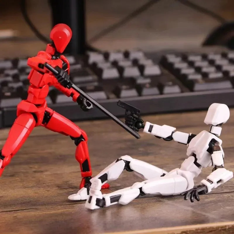 Multi-Jointed Movable Shapeshift Robot 3D Printed Mannequin Lucky 5 Character Action Figures Toys Parent-children Game For Gifts Beauty World Shop
