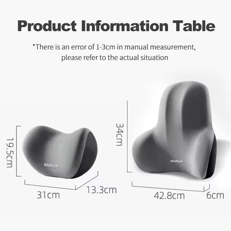 Car Neck Pillow Memory Foam Protective Lumbar Back Support Breathable Car Headrest Cushion Relieve Stress Car Seat Pillow Beauty World Shop