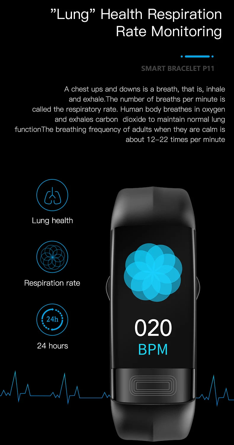 ECG+PPG Smart Wristband Fitness Tracker for Women Men Calorie Blood Pressure Waterproof Sport Smartband Health Smartwatch Beauty World Shop