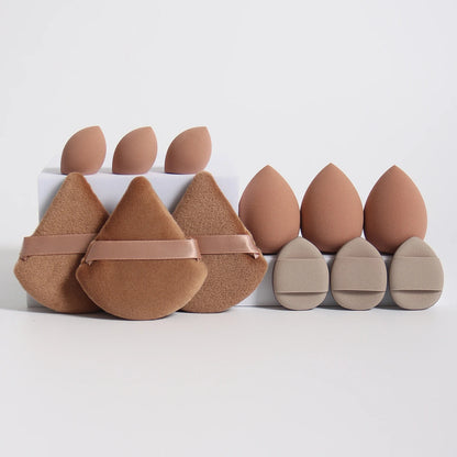 12Pcs Makeup Sponge Velvet Triangle Powder Puff Face Finger Puffs Mini Beauty Egg Liquid Foundation Tools Make Up Accessories Beauty World Shop