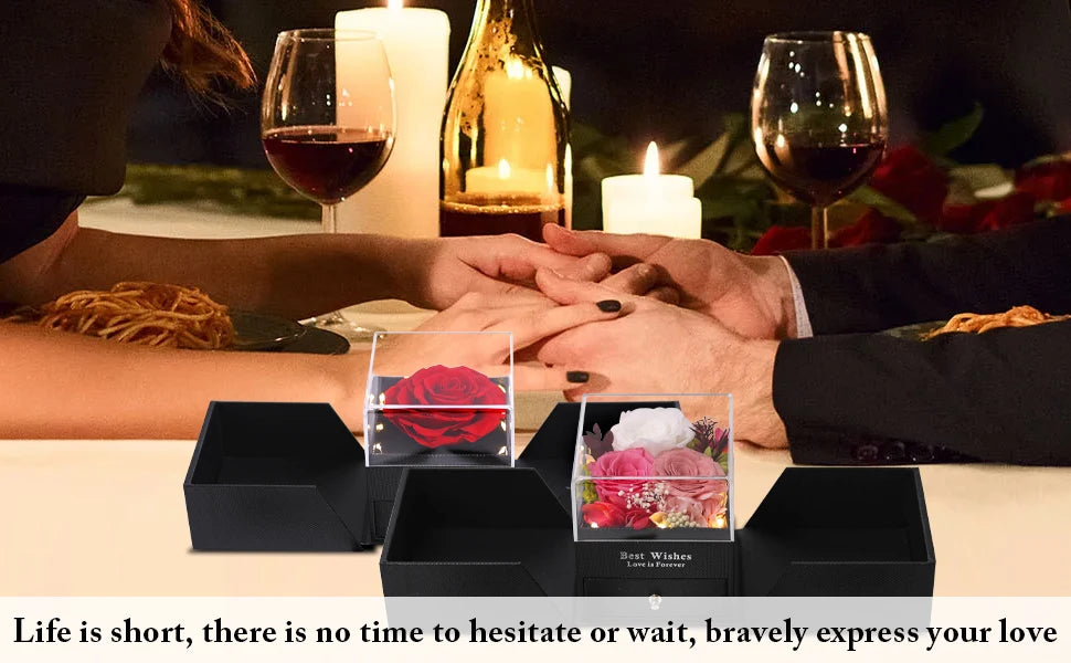  Necklace - Luxurious Rose Gift Box, Perfect for Valentine's Day, Mother's Day, Anniversary, Birthday, and Any Special Occasion  Beauty World Shop