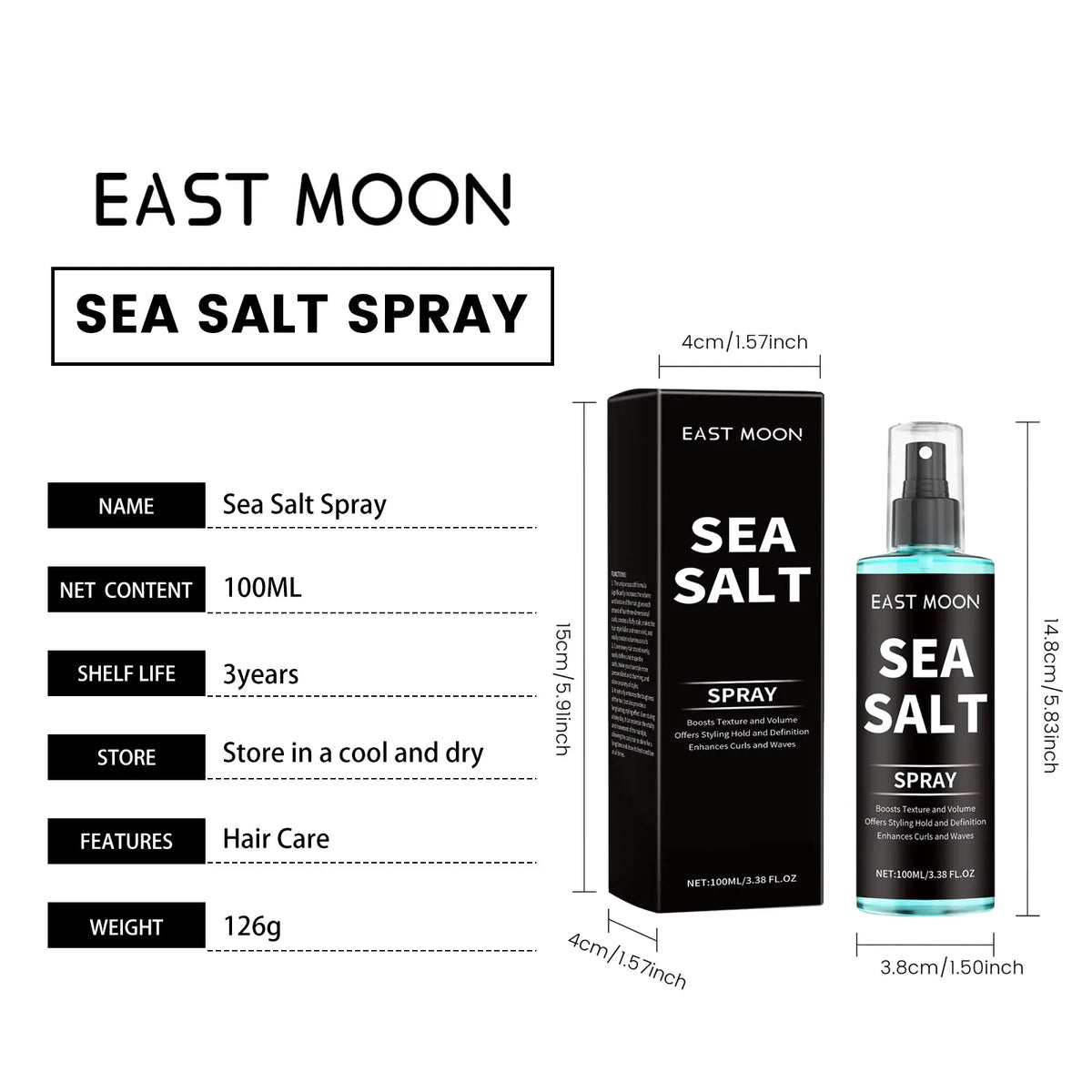Sea Salt Hair Styling Spray Improving Thickening Strong Holding Non Greasy Fluffy Volumizing Reducing Sticky Hair Nourishing Oil Beauty World Shop